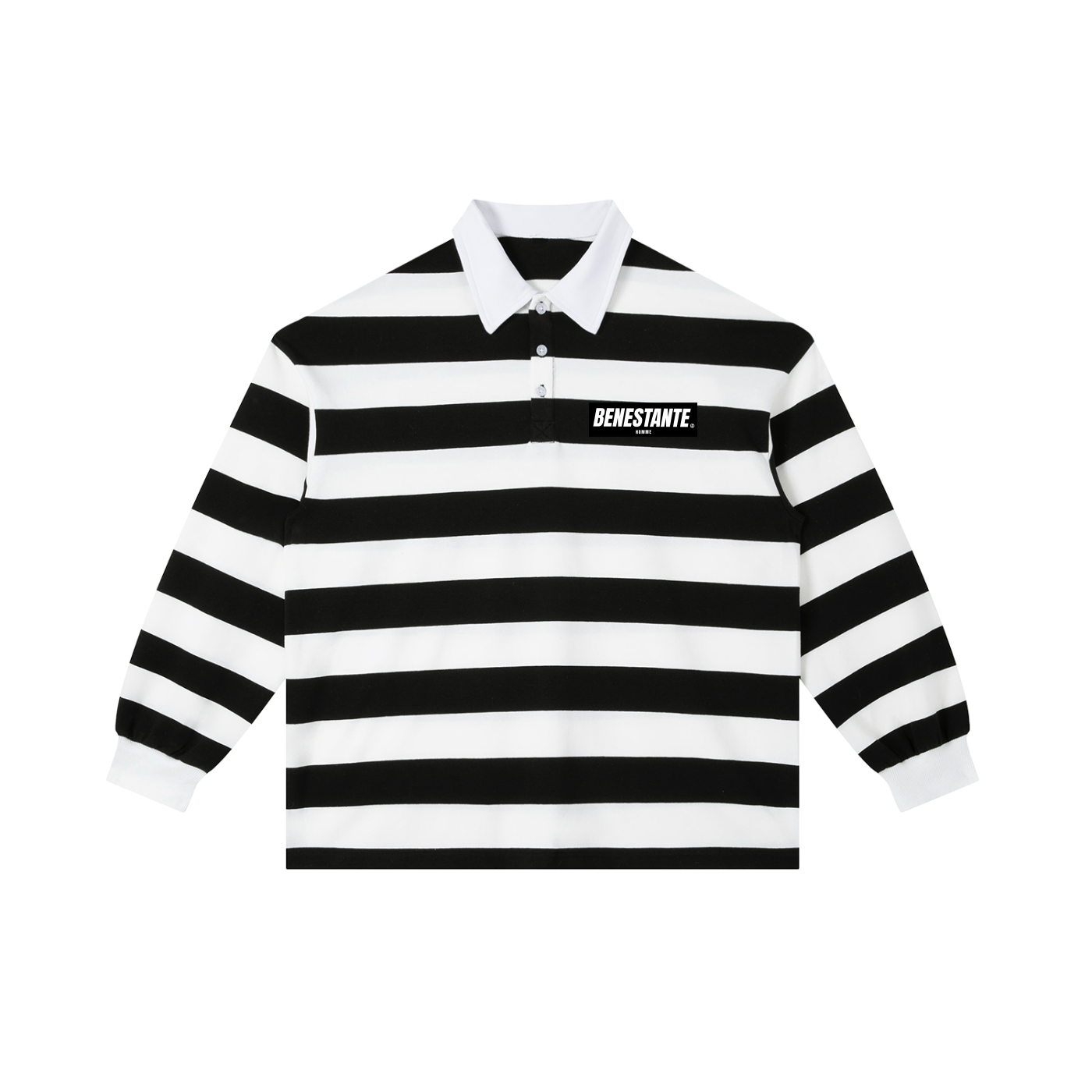 Color Block Stripe Polo Shirt