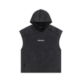 Snow Washed Boxy Hooded Tank Top