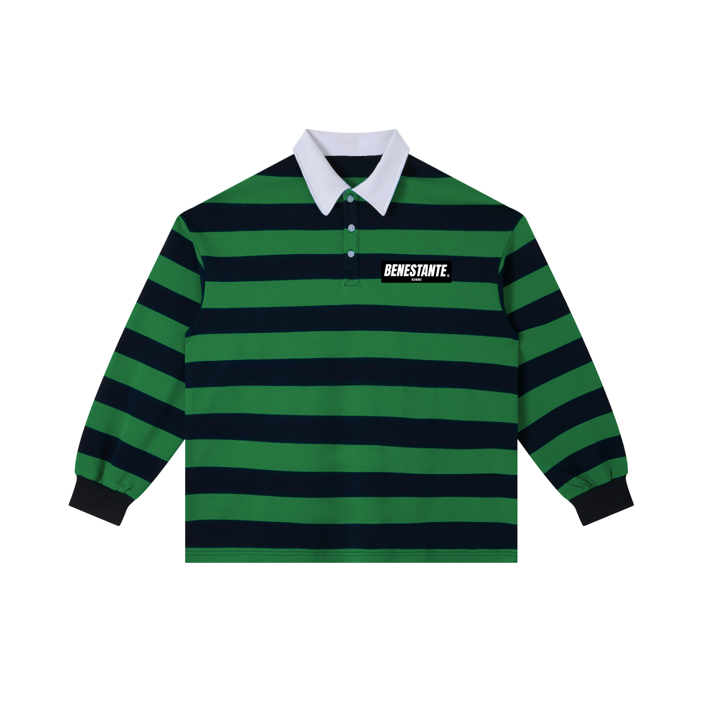 Color Block Stripe Polo Shirt