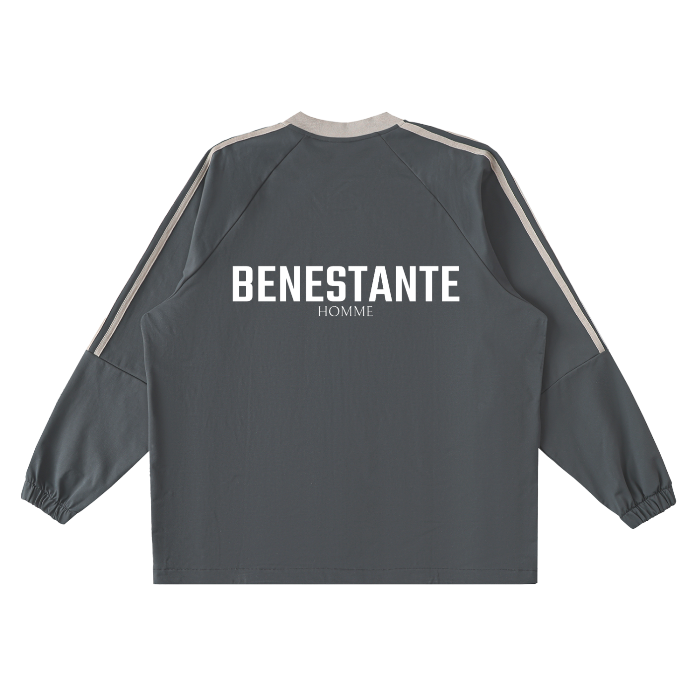 Color-Block V-Neck Long-Sleeve T-Shirt