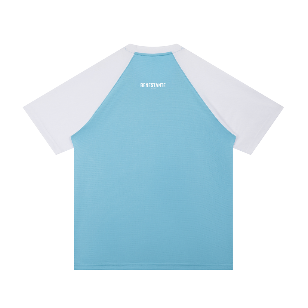 Contrast Raglan Sleeve Mesh T-Shirt