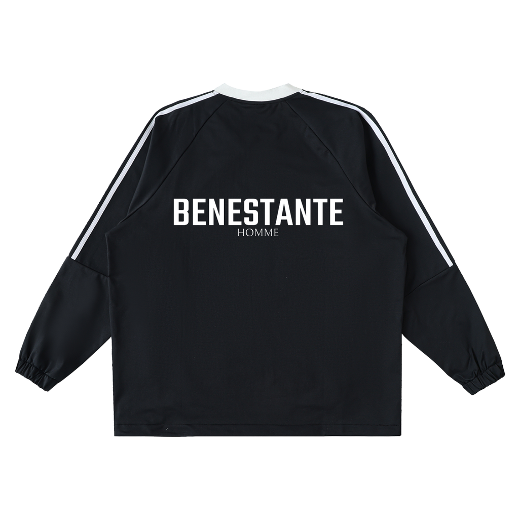 Color-Block V-Neck Long-Sleeve T-Shirt