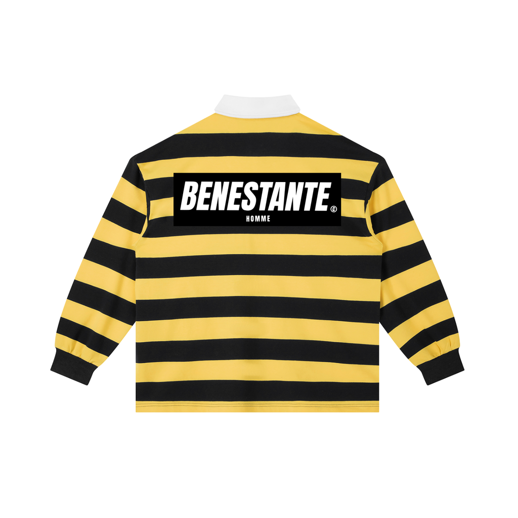 Color Block Stripe Polo Shirt