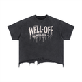 Vintage Wash Boxy Distressed Hem T-Shirt