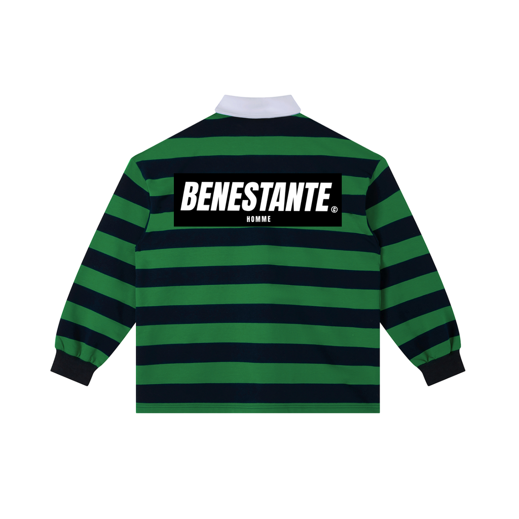 Color Block Stripe Polo Shirt