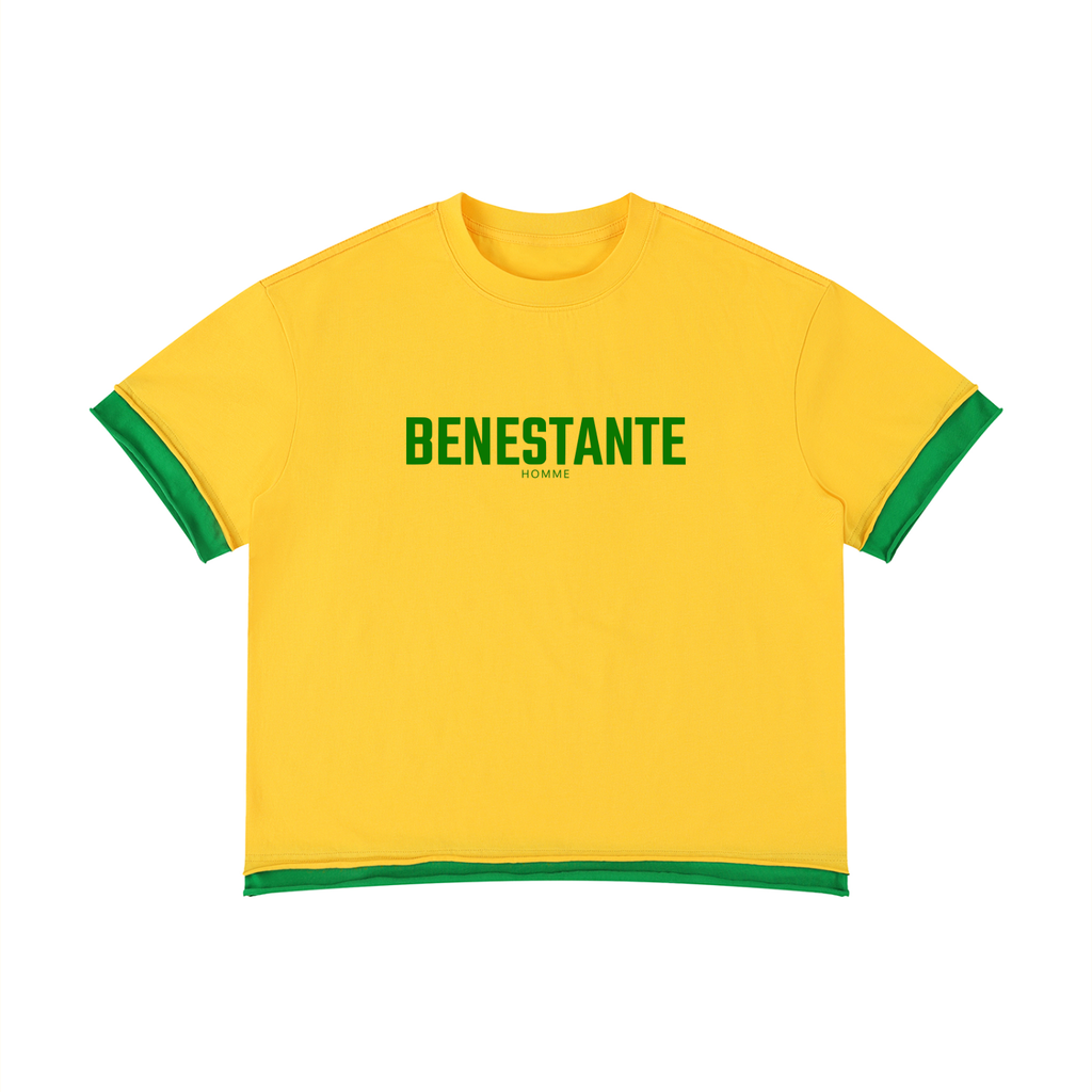 Unisex Boxy Color Block T-Shirt