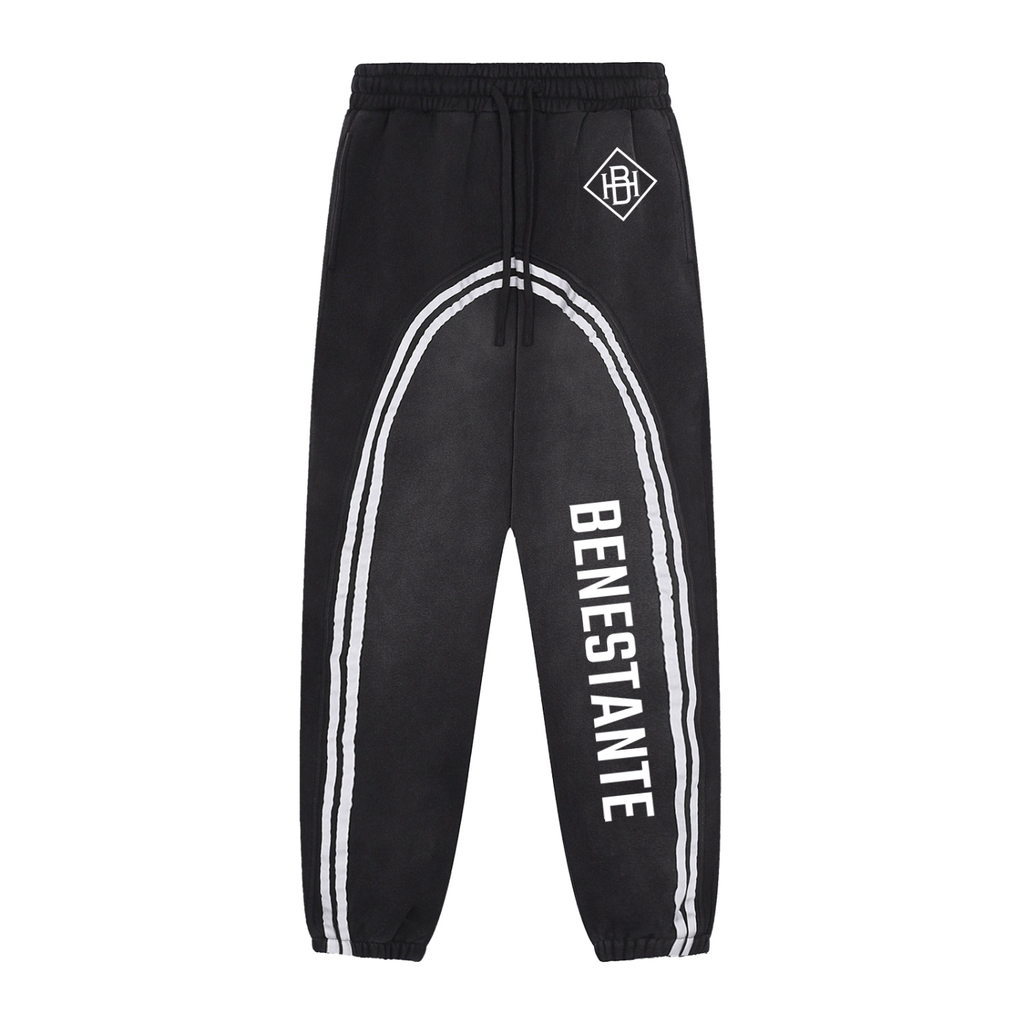 Sun Fade Contrast Tape Fleece Jogged Sweatpants