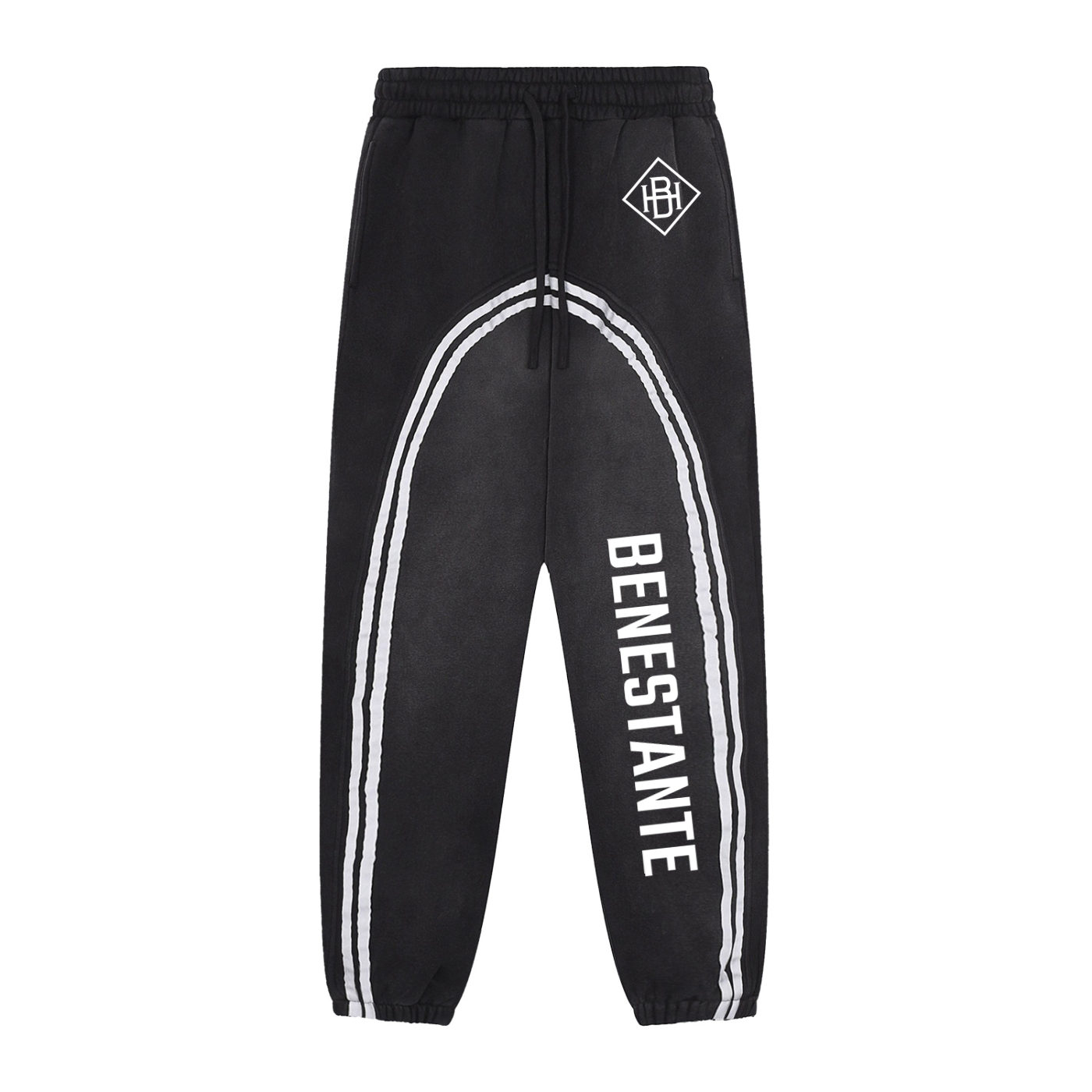 Sun Fade Contrast Tape Fleece Jogged Sweatpants