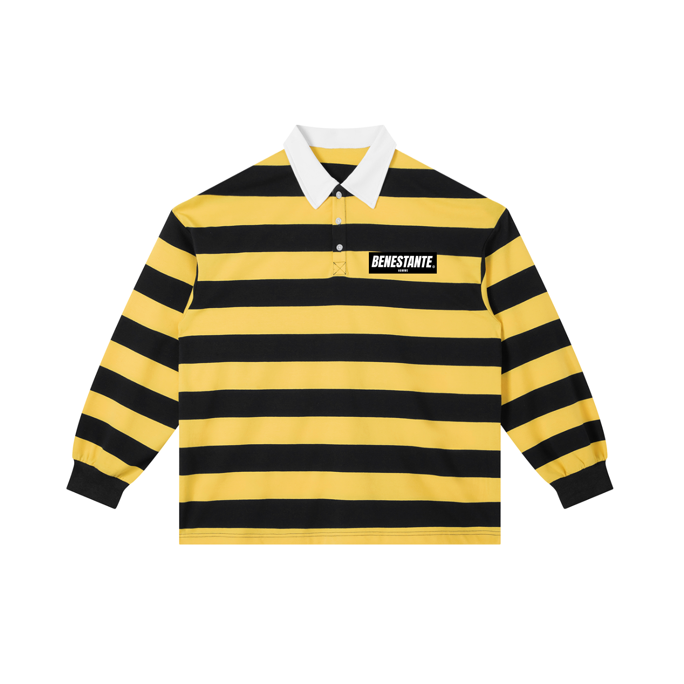 Color Block Stripe Polo Shirt
