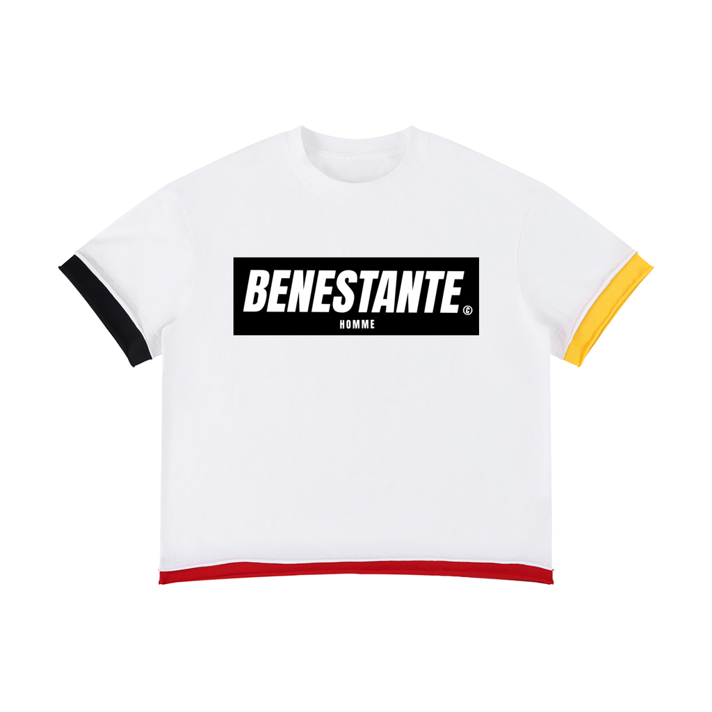 Unisex Boxy Color Block T-Shirt