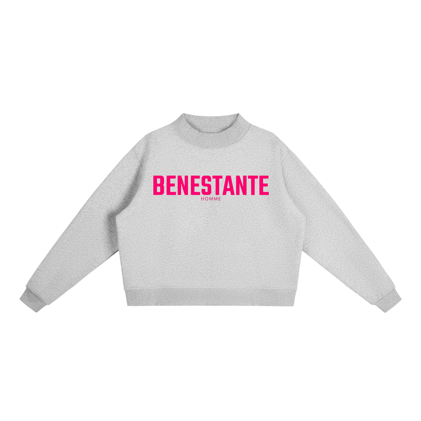 BENESTANTE - Fleece Mock-Neck Crew Sweatshirt