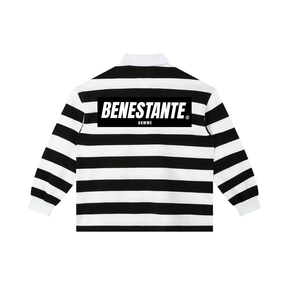 Color Block Stripe Polo Shirt