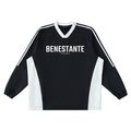Color-Block V-Neck Long-Sleeve T-Shirt