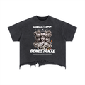 Vintage Wash Boxy Distressed Hem T-Shirt