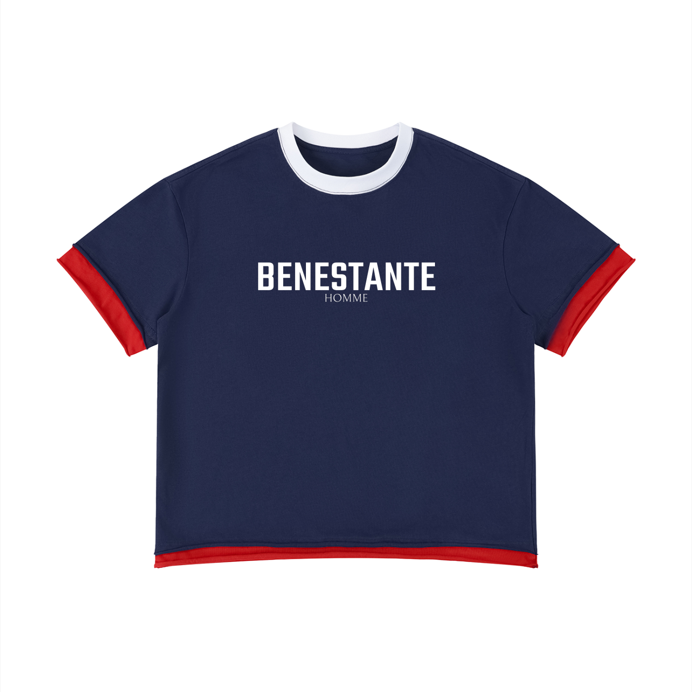 Unisex Boxy Color Block T-Shirt