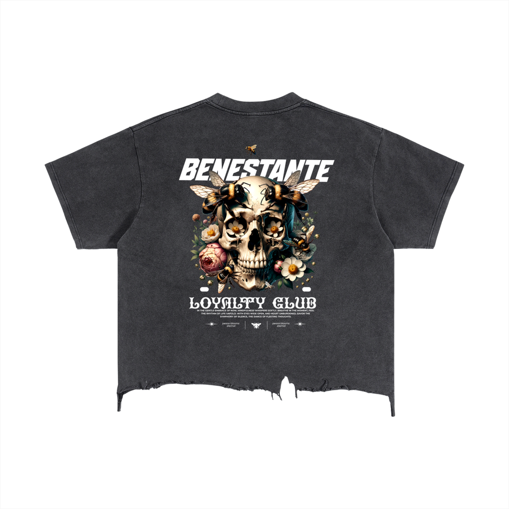 Vintage Wash Boxy Distressed Hem T-Shirt
