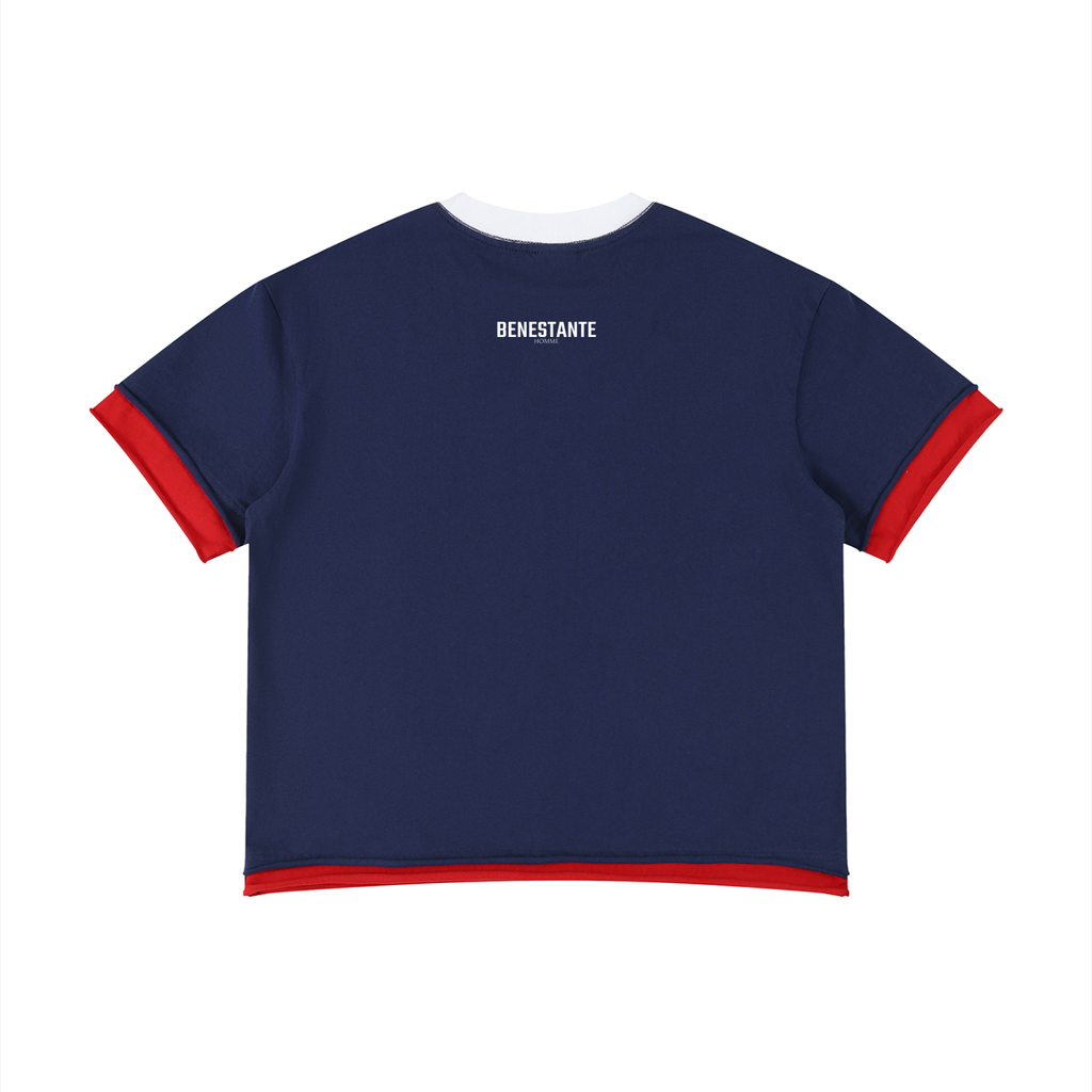 Unisex Boxy Color Block T-Shirt