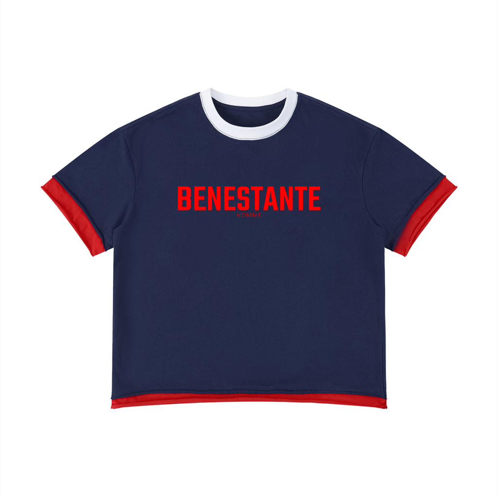 Unisex Boxy Color Block T-Shirt