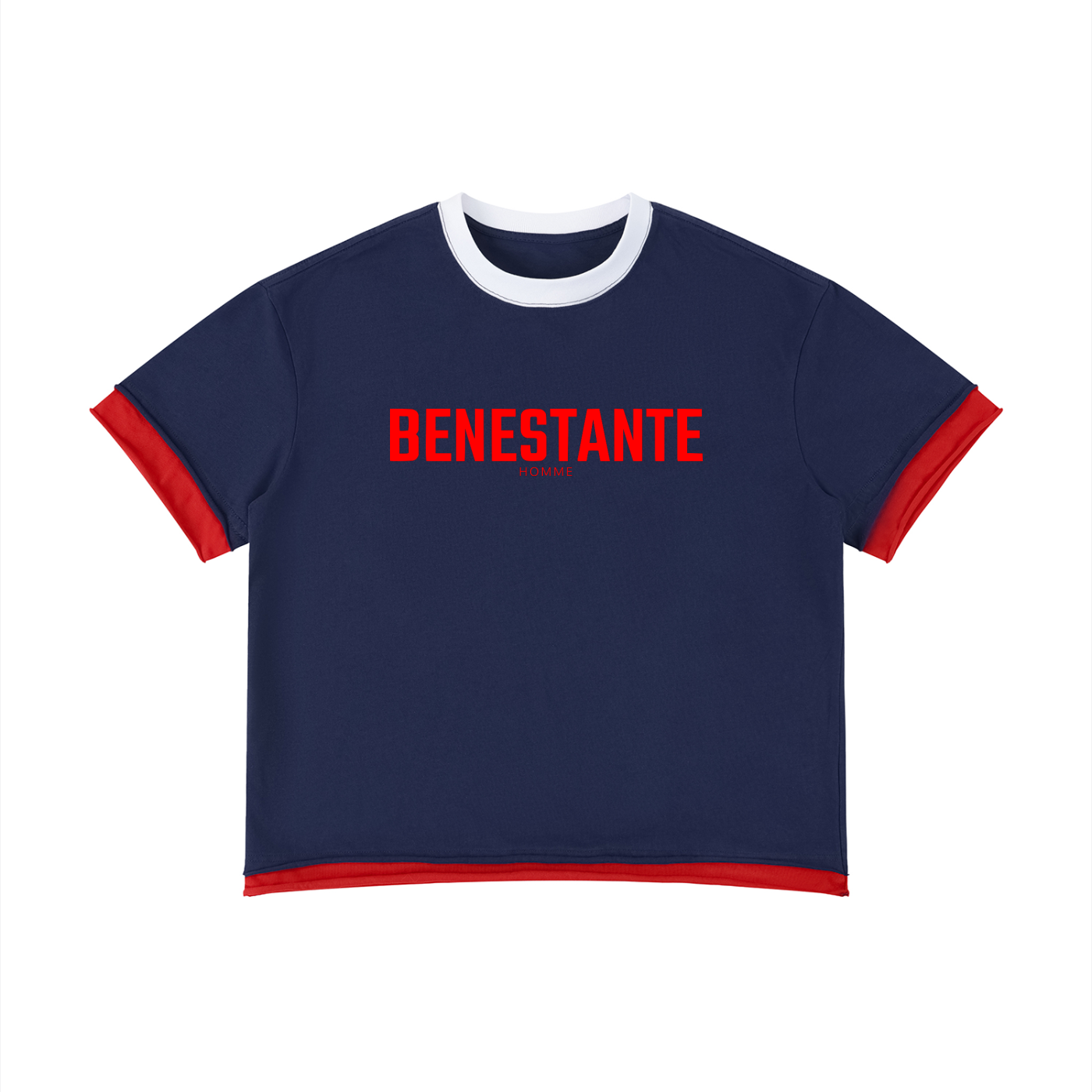 Unisex Boxy Color Block T-Shirt
