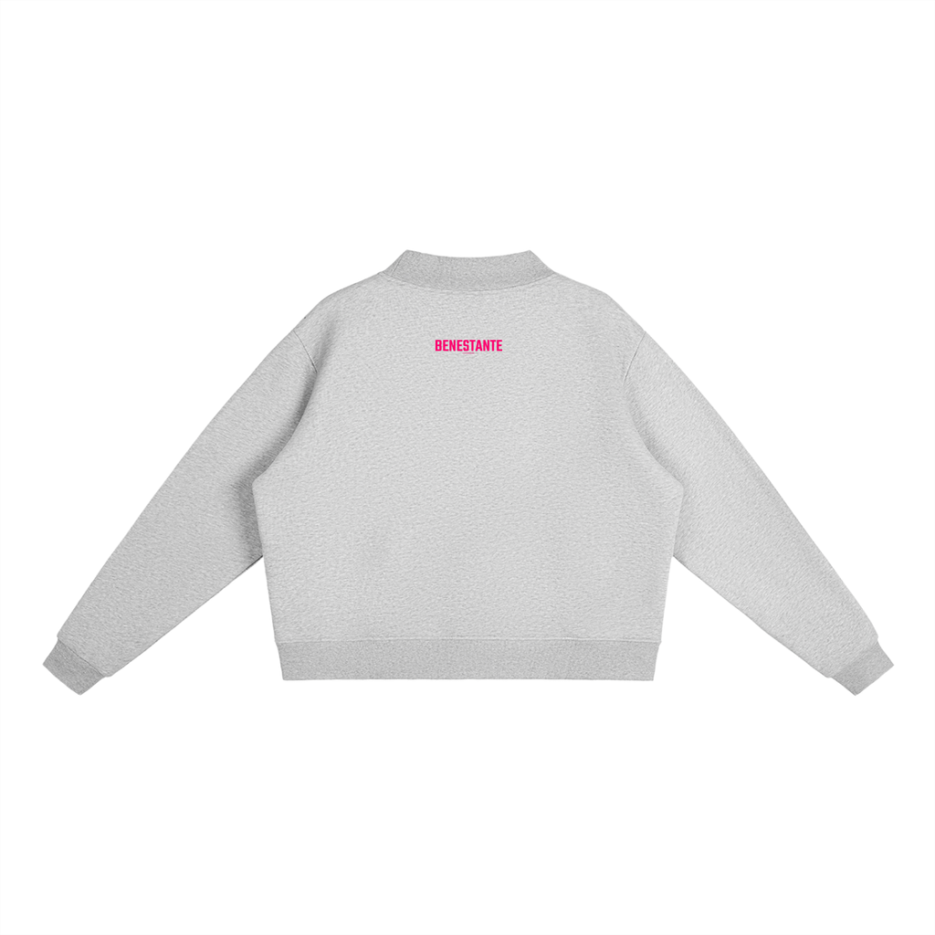 BENESTANTE - Fleece Mock-Neck Crew Sweatshirt
