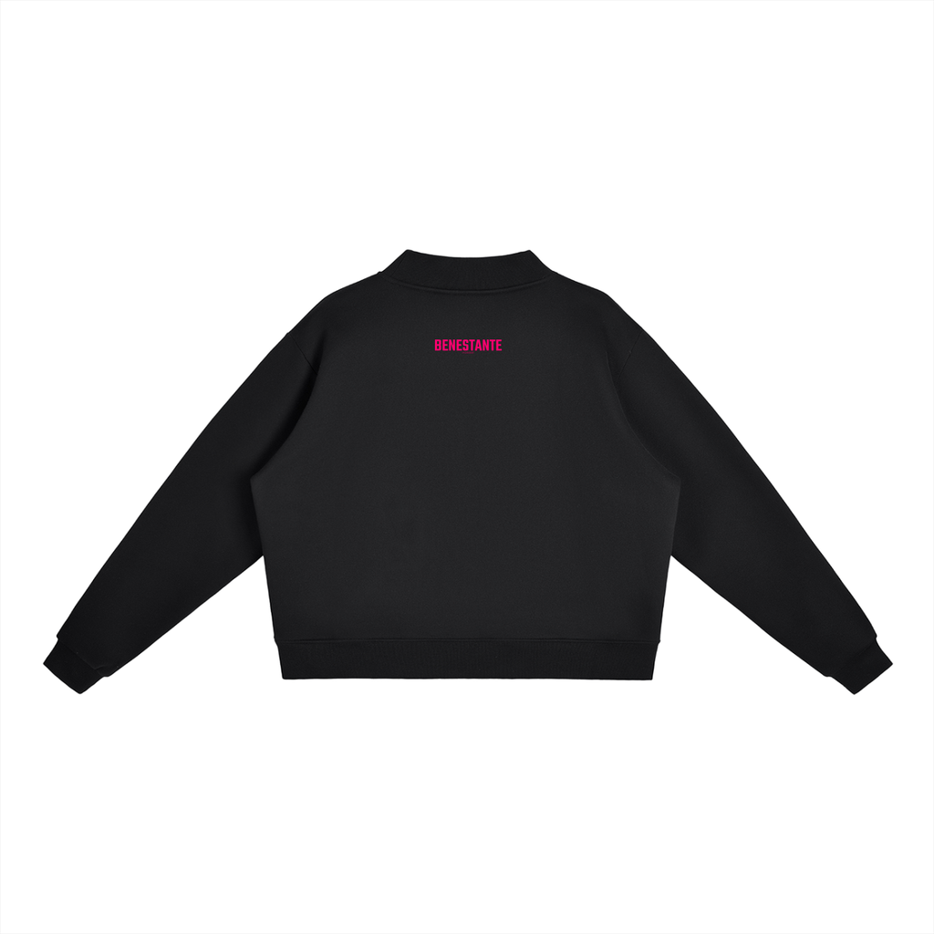 BENESTANTE - Fleece Mock-Neck Crew Sweatshirt