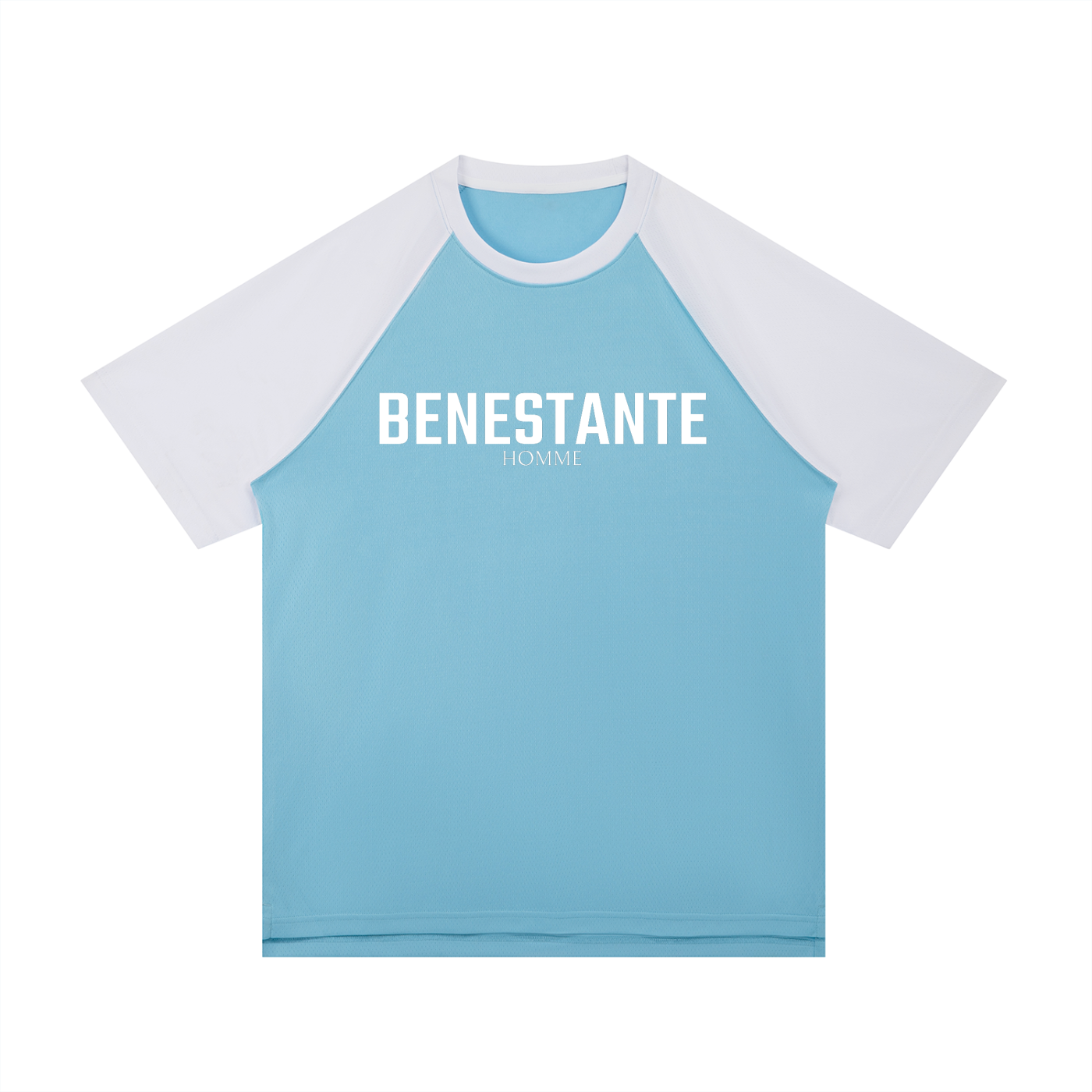 Contrast Raglan Sleeve Mesh T-Shirt