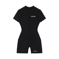 Women's Quarter-Zip Short Sleeve Romper