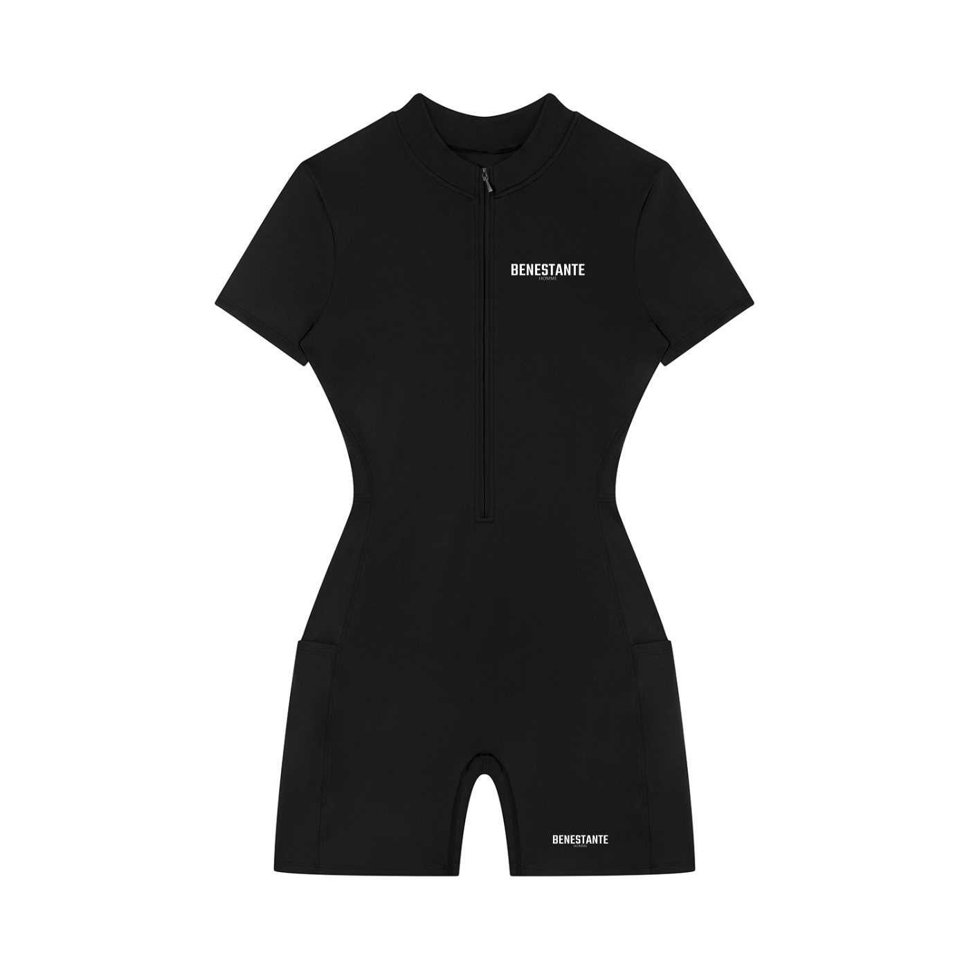 Women's Quarter-Zip Short Sleeve Romper