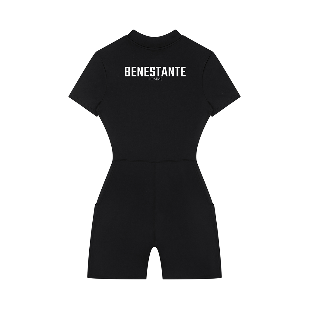 Women's Quarter-Zip Short Sleeve Romper
