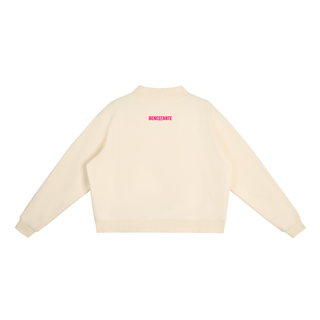 BENESTANTE - Fleece Mock-Neck Crew Sweatshirt