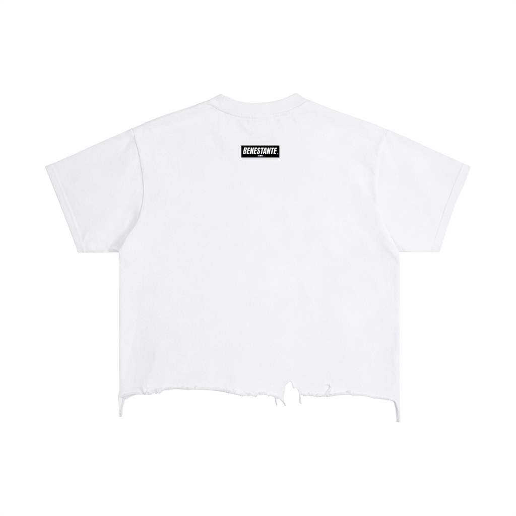 Vintage Wash Boxy Distressed Hem T-Shirt