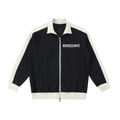 Contrast Trim Stand Collar Jacket