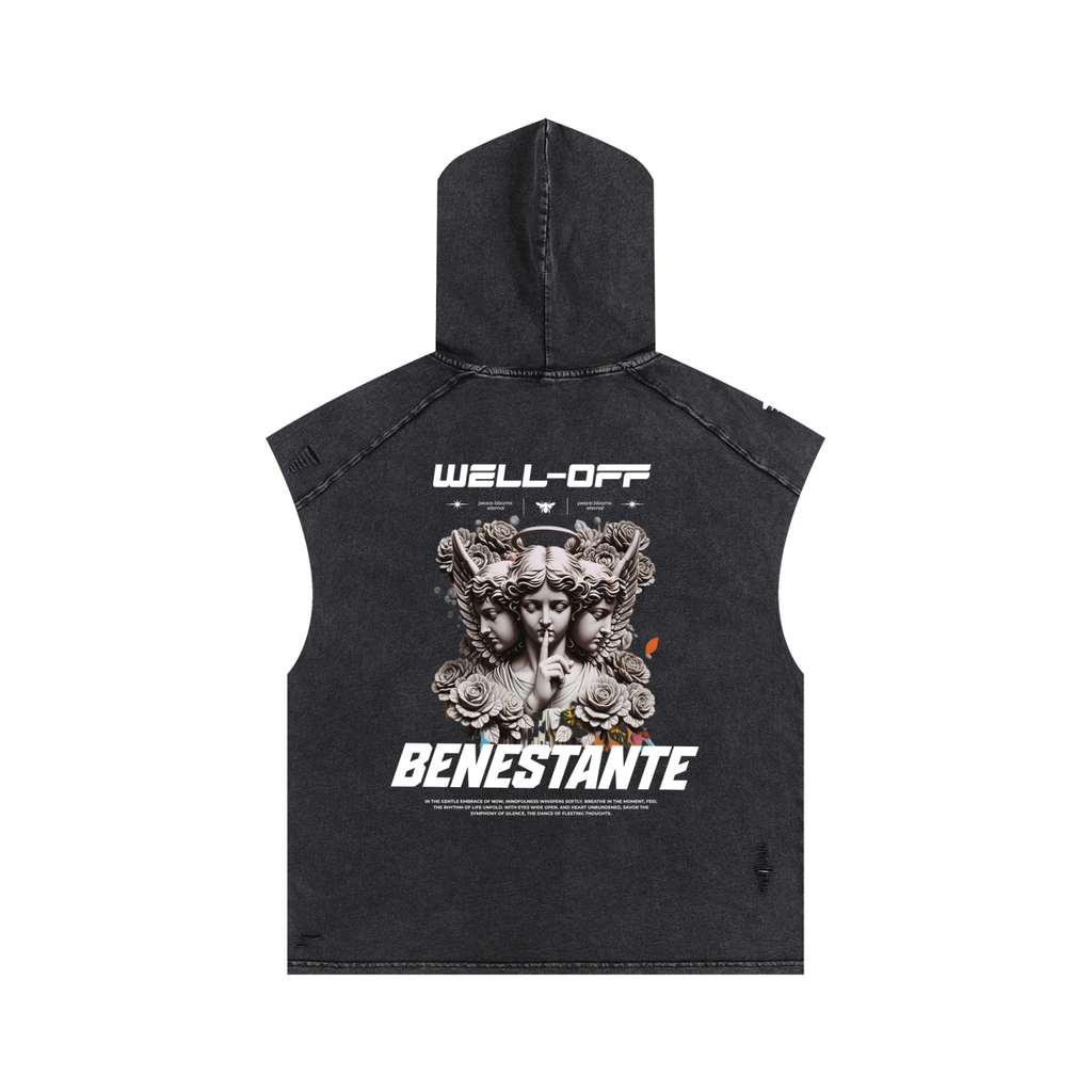 Snow Washed Boxy Hooded Tank Top