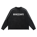 Mineral Wash Piping Raw Hem Sweatshirt